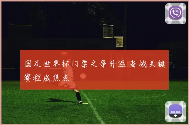 国足世界杯门票之争升温 备战关键赛程成焦点
